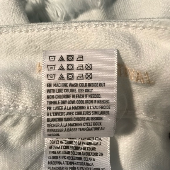 American Eagle White High Rise Distressed Shorts - Picture 5 of 7